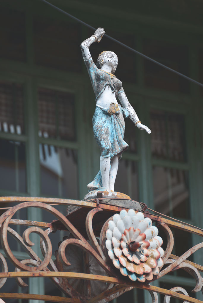 The old city is full of little details such as this decorative sculpture which is as Indian as its European in its appeal.